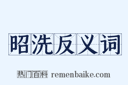 昭洗反义词是什么意思的图片